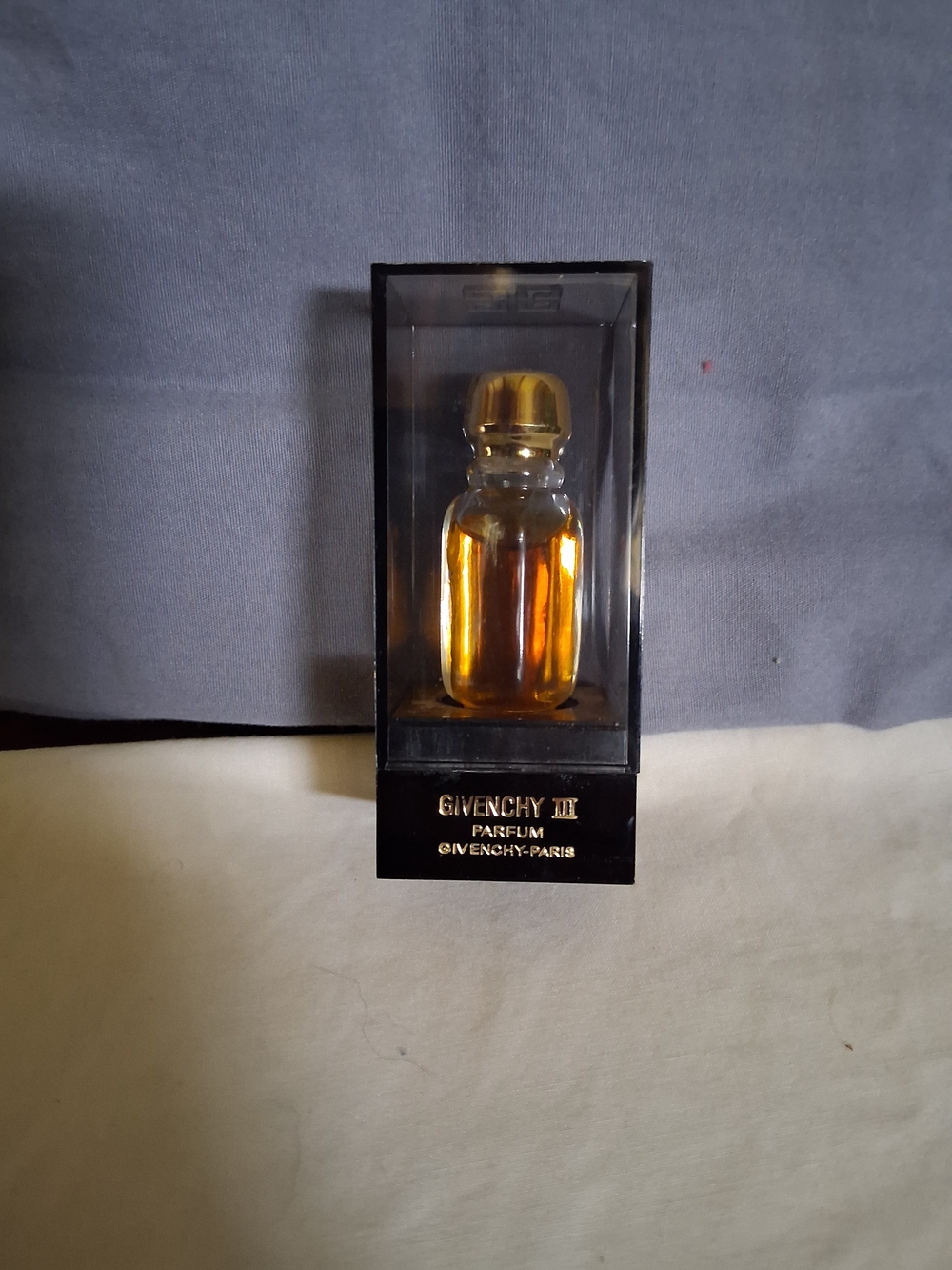 Vintage Givenchy III Pure Parfum Miniature Bottle with Original Display Case